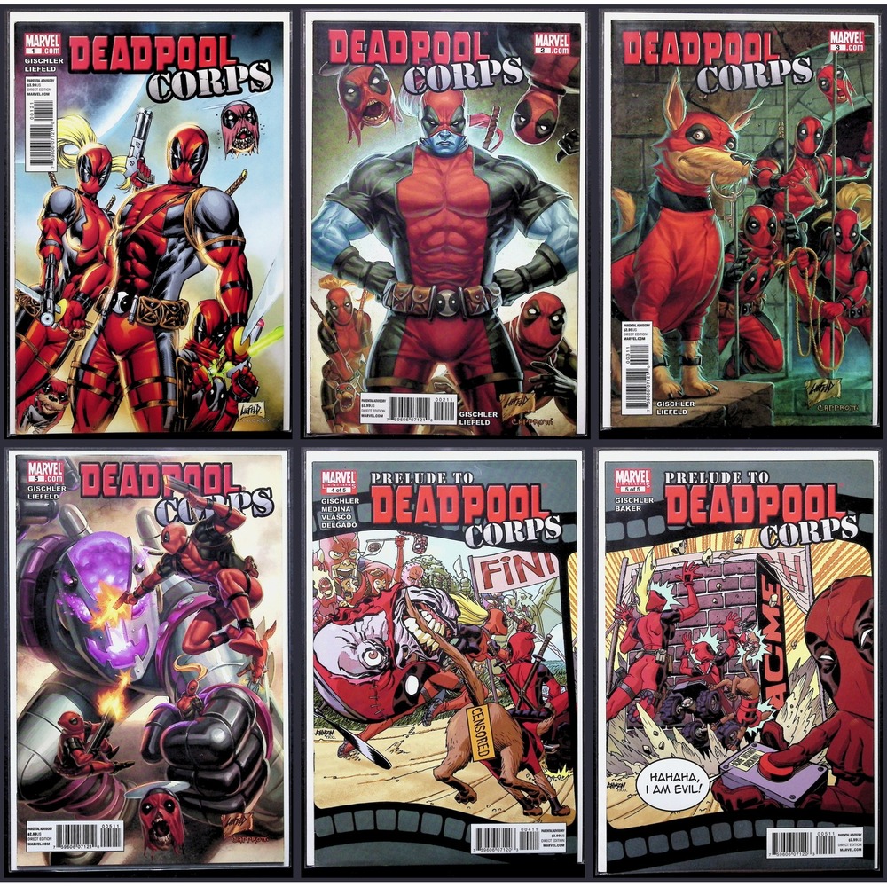 Deadpool Corps #1 2 3 5 Prelude to Deadpool Corps #4 5 Marvel 6x‎ Lot